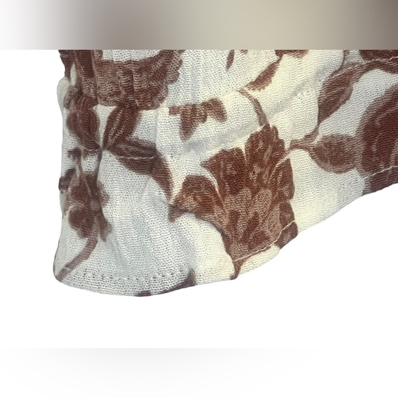 Reitmans Cropped Blouse Button Down Sleeveless V-Neck Cream Brown Size XXL NEW - Picture 6 of 7